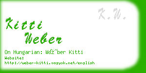 kitti weber business card